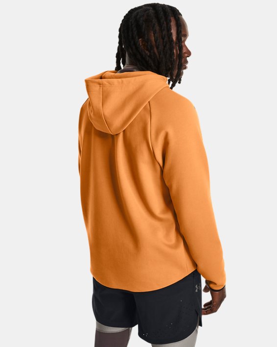 เสื้อฮู้ดผ้าฟลีซ UA Unstoppable สำหรับผู้ชาย in Orange image number 1